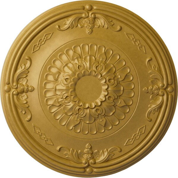 Ekena Millwork Athens Ceiling Medallion (Fits Canopies up to 3 5/8"), 26 1/4"OD x 3 1/4"P, Iridescent Gold CM27ATIGS - main